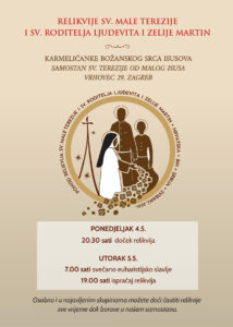 Relikvije svete Male Terezije i svetih roditelja Ljudevita i Zelije Martin